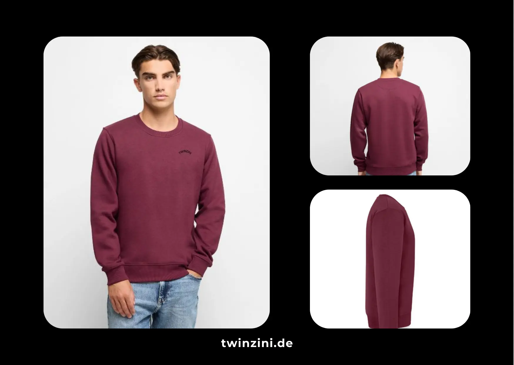 TWINZINI Wave: Männer Premium Bio Pullover