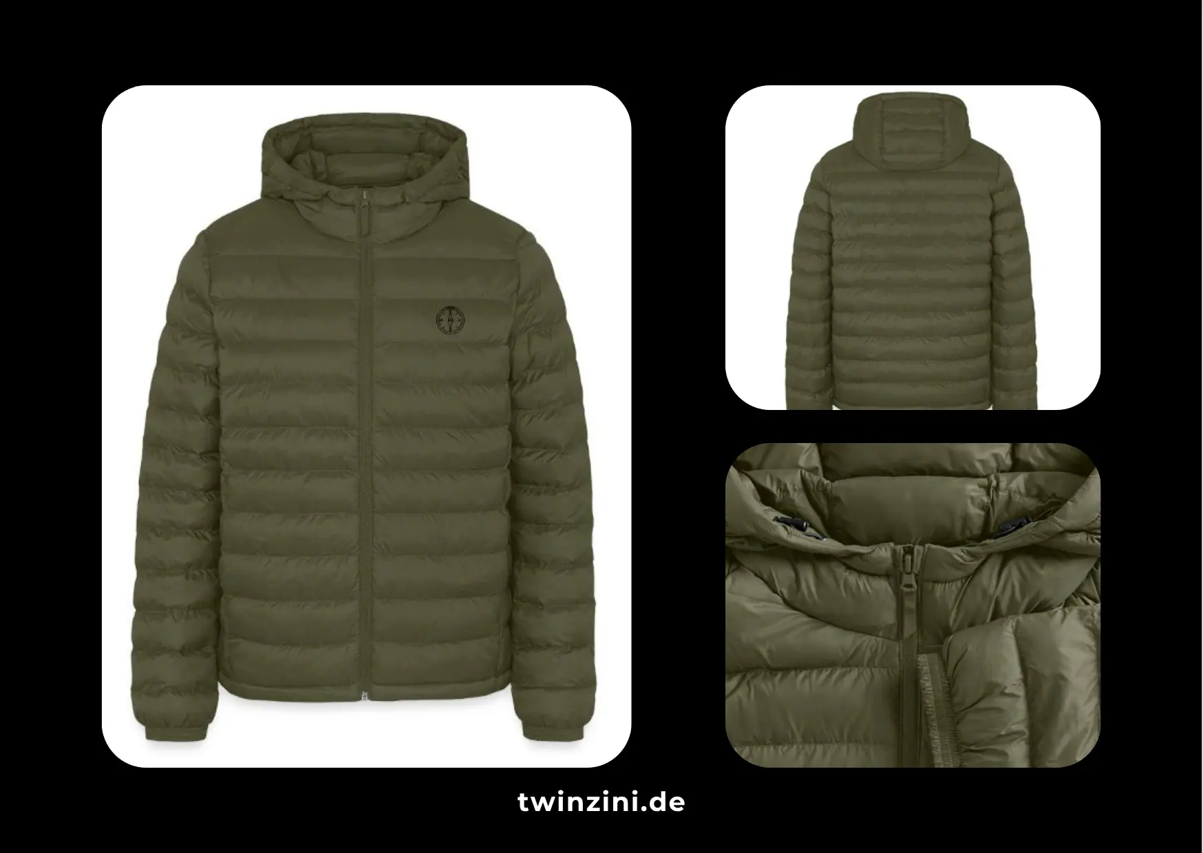 TWINZINI Compass: Herren Pufferjacke in Khaki