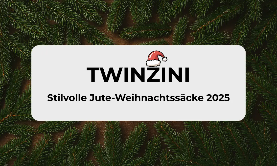 Jute-Weihnachtssäcke als Dekoration für Weihnachten 2025 von TWINZINI