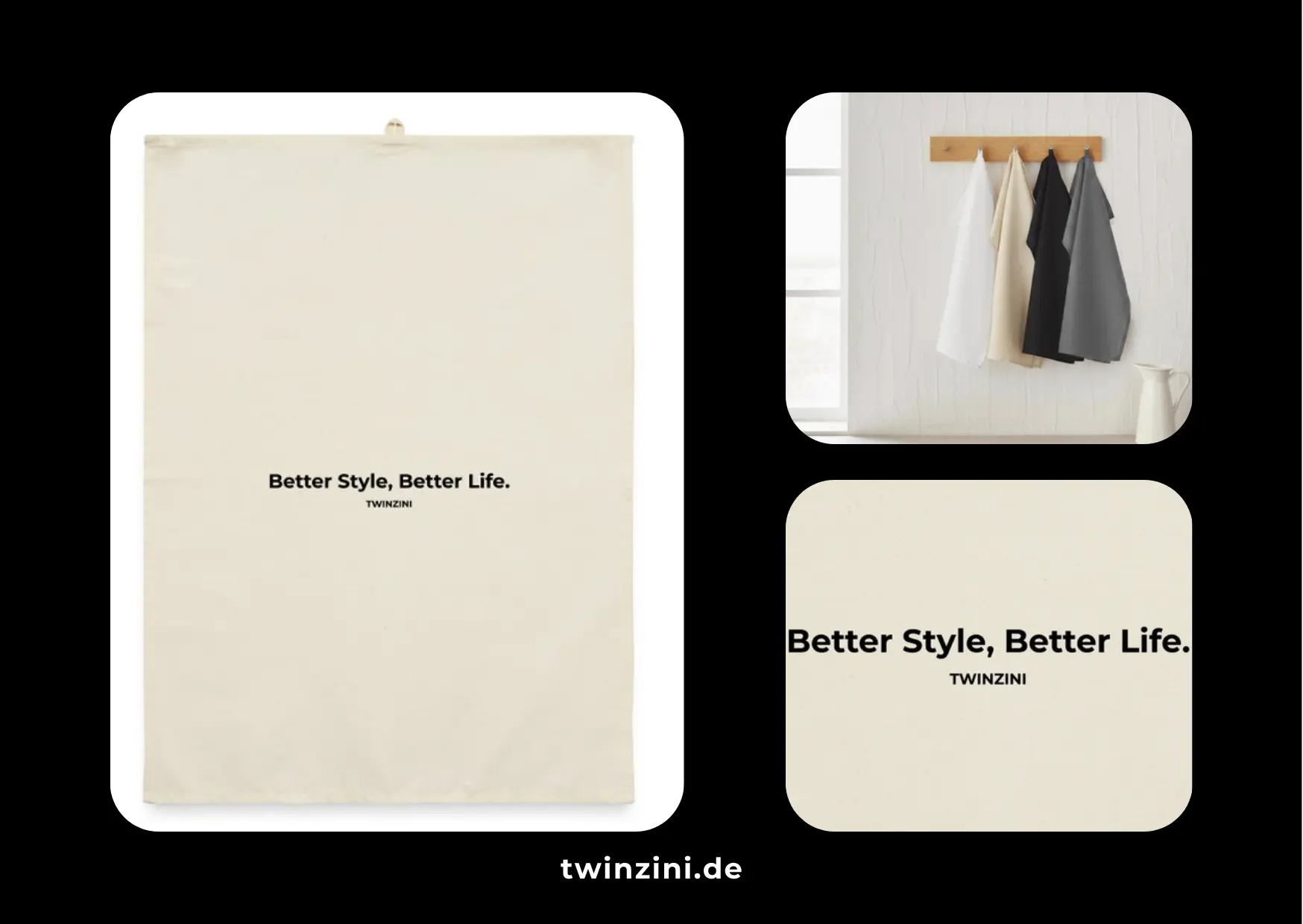 TWINZINI Better Style, Better Life: Geschirrtuch aus Bio-Baumwolle