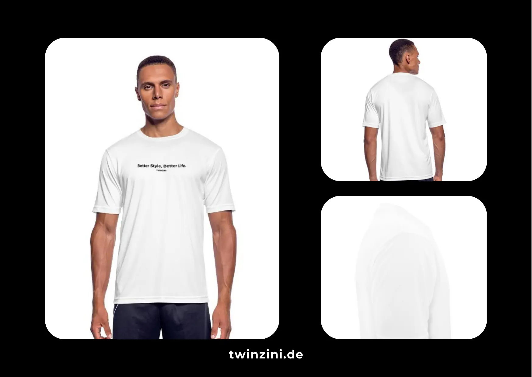 TWINZINI Better Style, Better Life: Atmungsaktives T-Shirt in Weiß