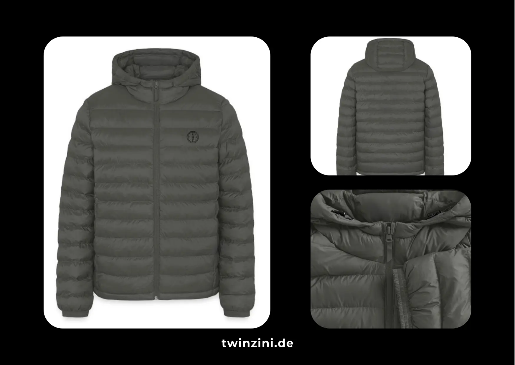 TWINZINI Compass: Pufferjacke in Anthrazit für Männer