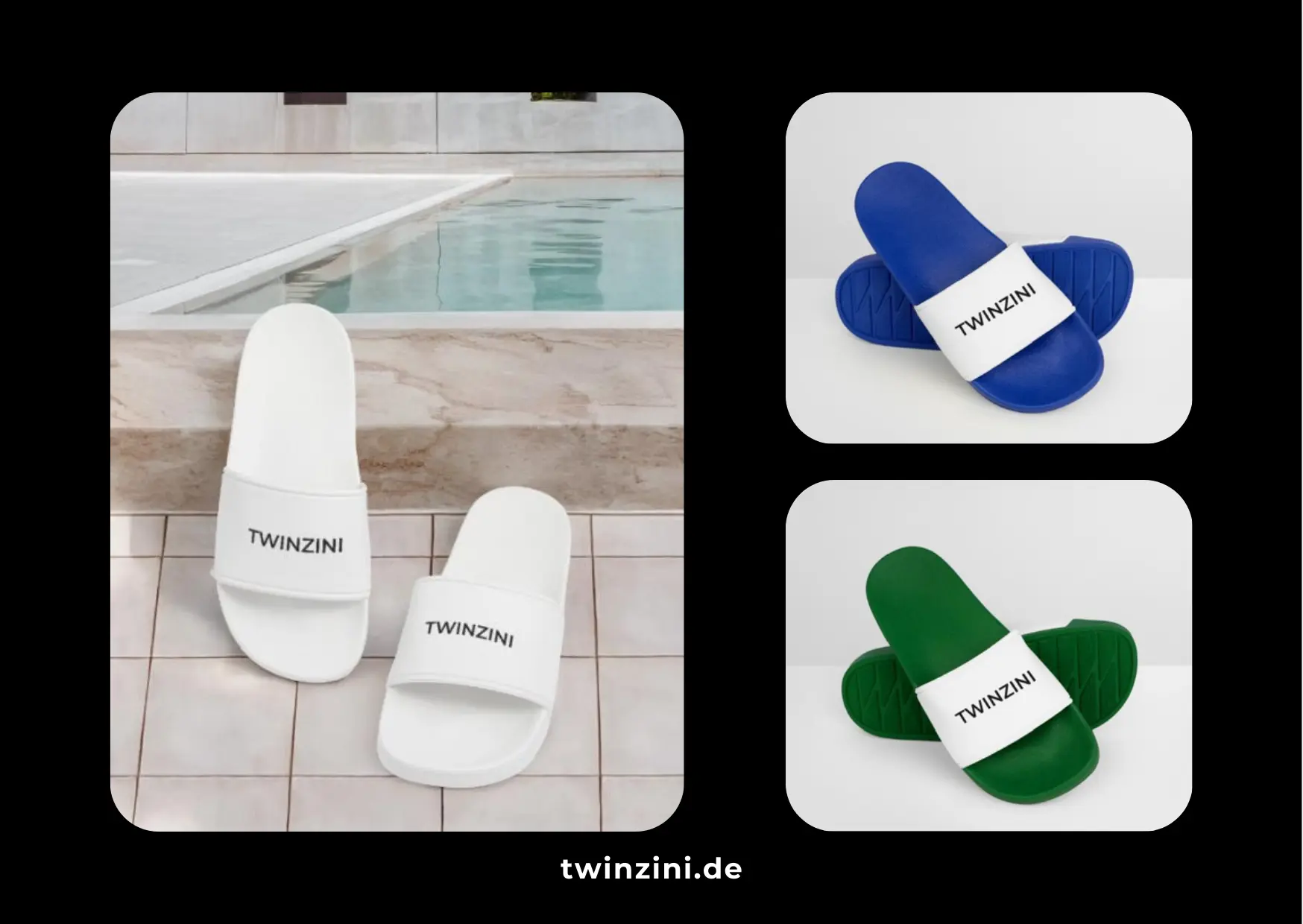 TWINZINI Classic: Badelatschen für Herren