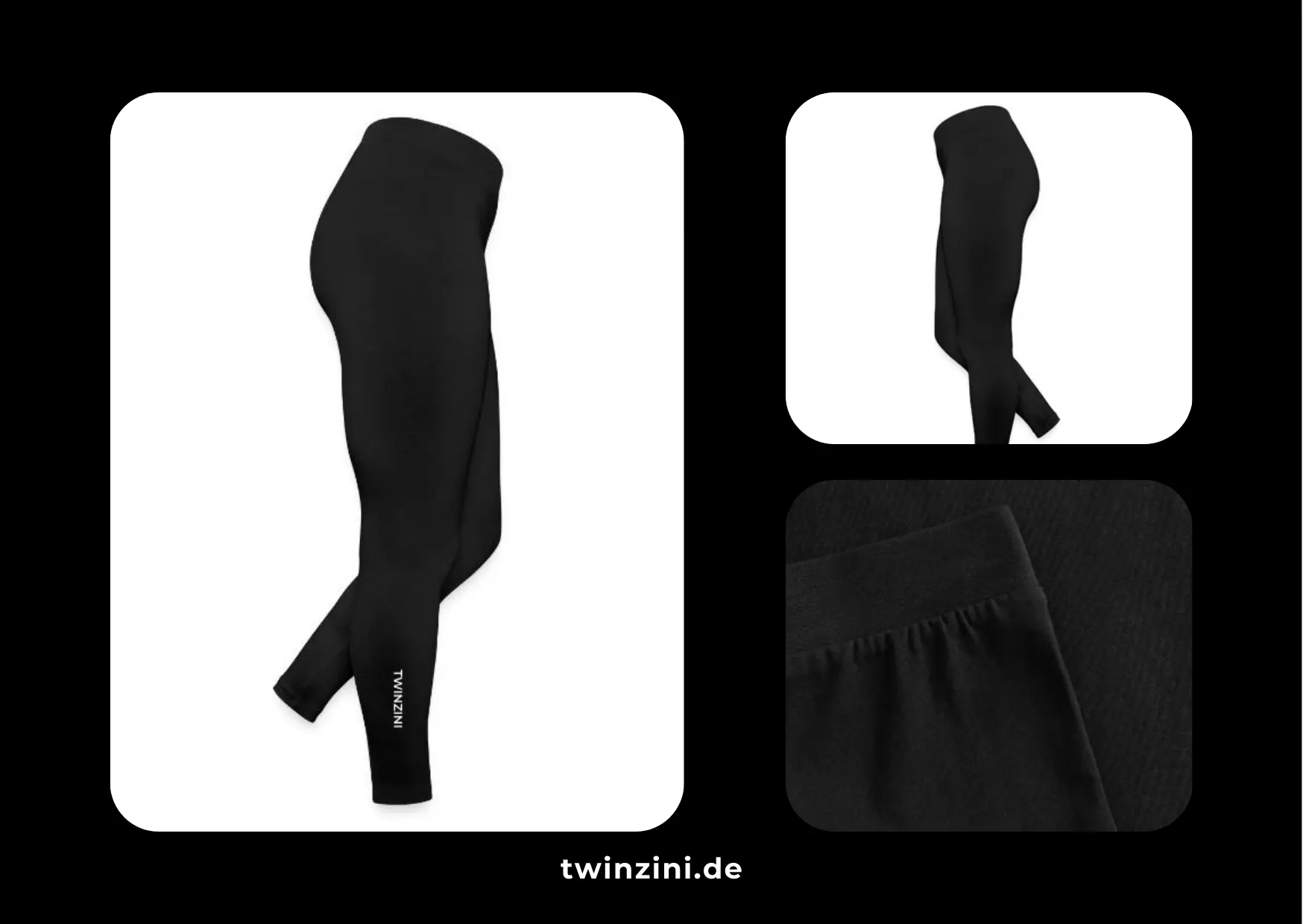 TWINZINI Classic: Frauen Jersey Leggings in Schwarz