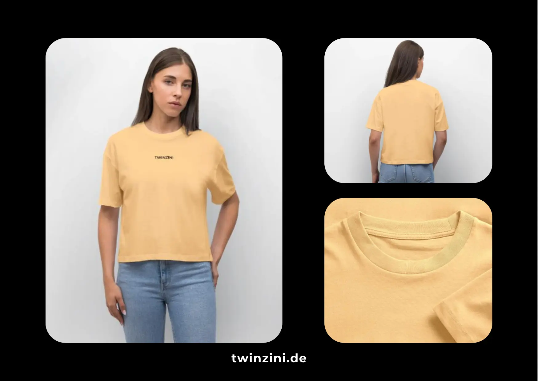 TWINZINI Classic: Frauen Boxy Bio-T-Shirt in Mispel