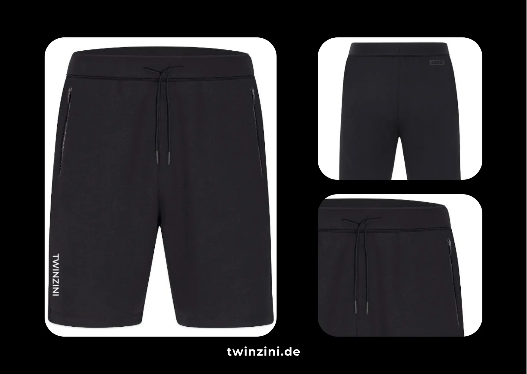 TWINZINI Classic: Shorts Pro Casual in Schwarz