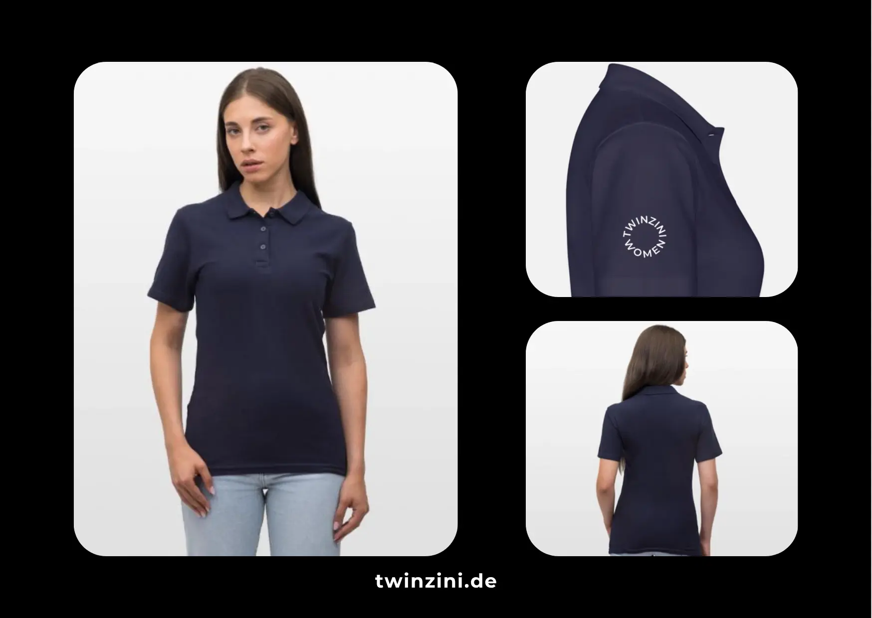 TWINZINI Women: Polo Shirt in Navy