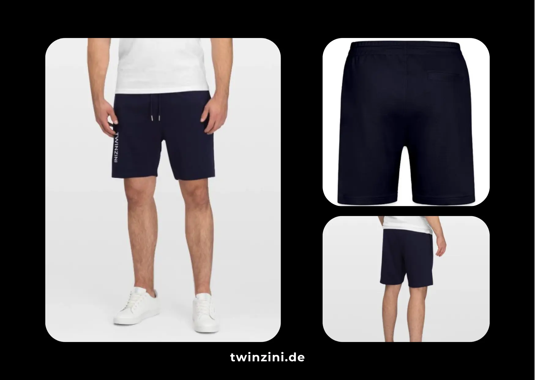 TWINZINI Classic: Herren Joggingshorts in Dark Navy