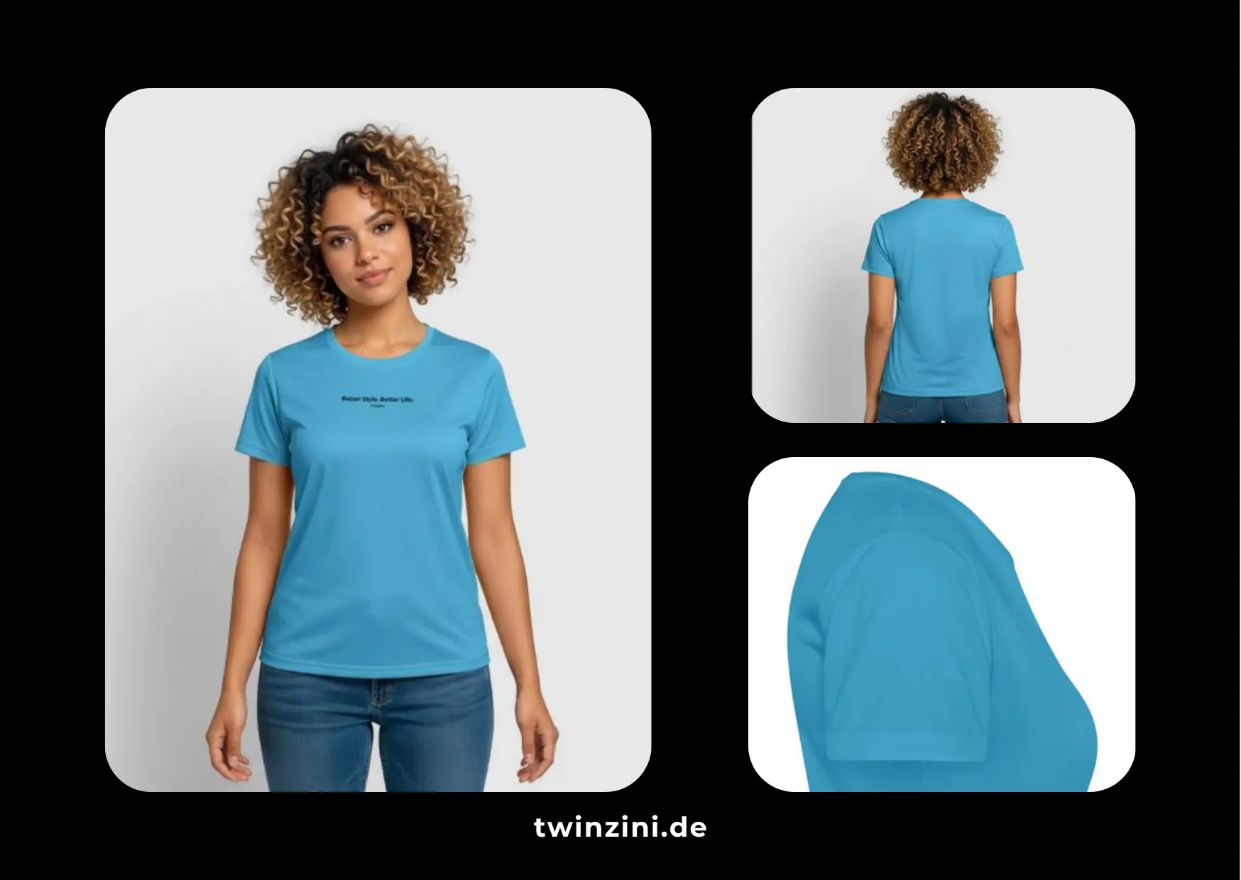 TWINZINI Better Style: Sport T-Shirt in Saphirblau
