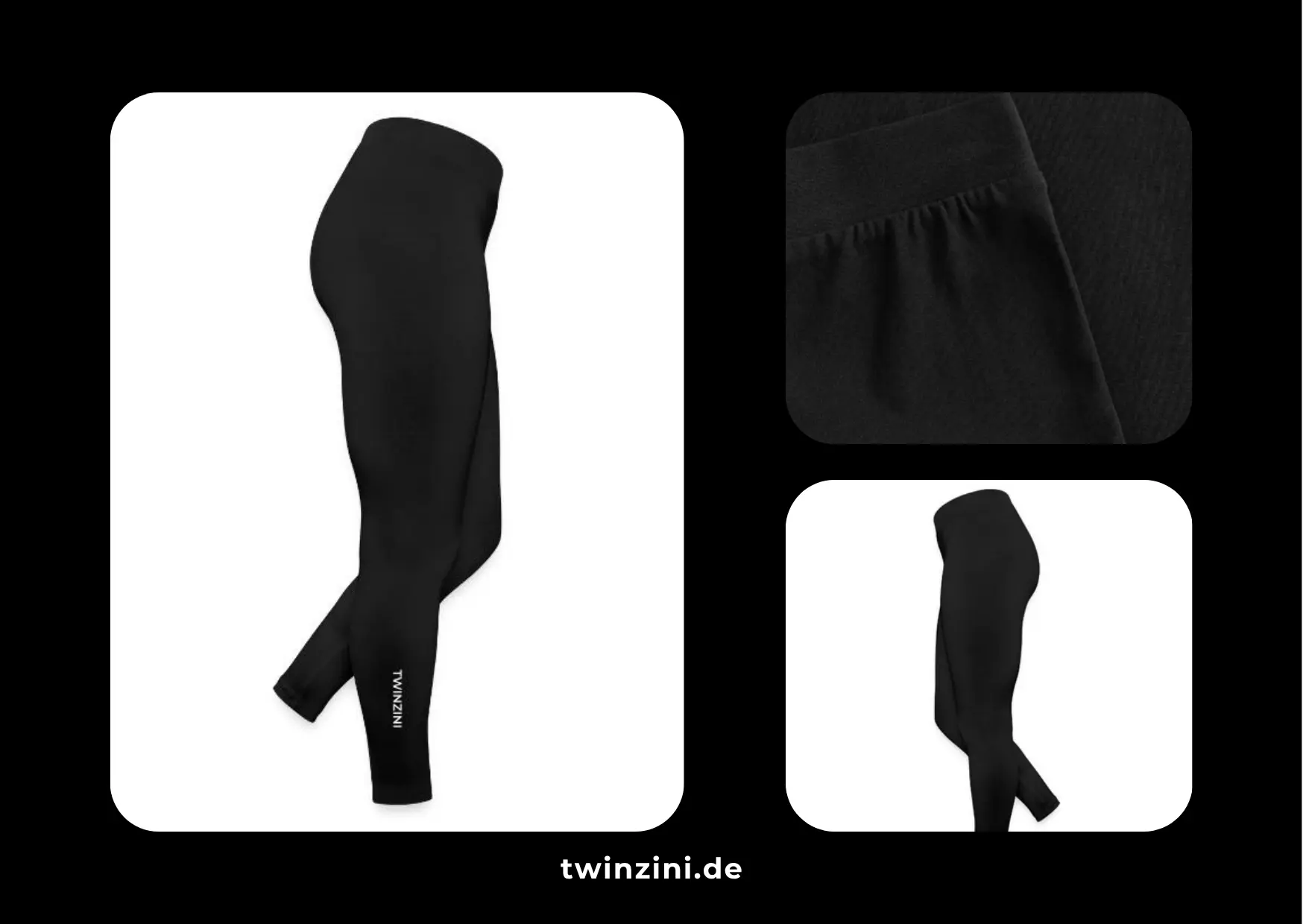 TWINZINI Classic: Damen Jersey Leggings in Schwarz