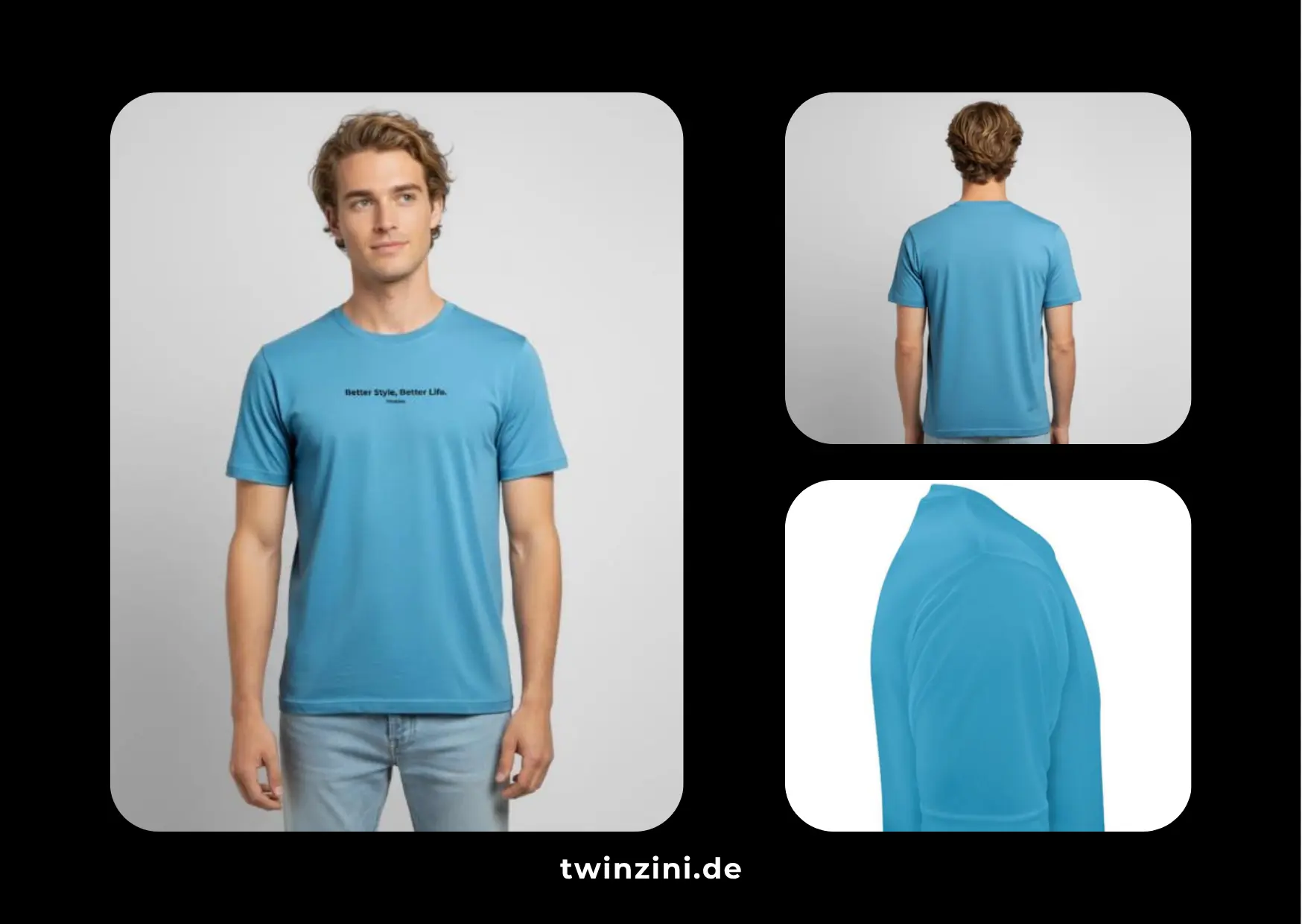TWINZINI Better Style: Sport T-Shirt in Saphirblau