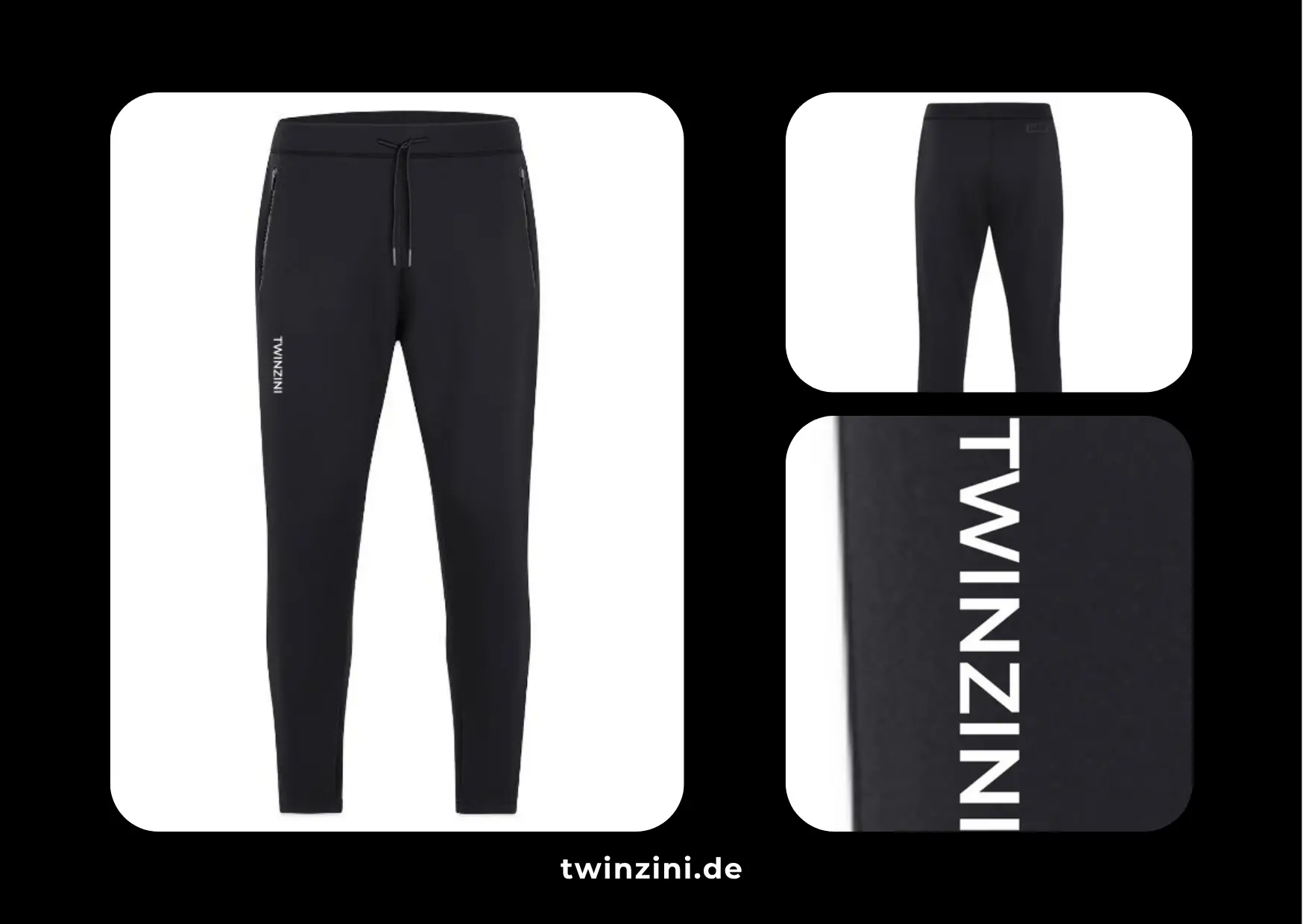 TWINZINI Classic: Männer Jogginghose in Schwarz