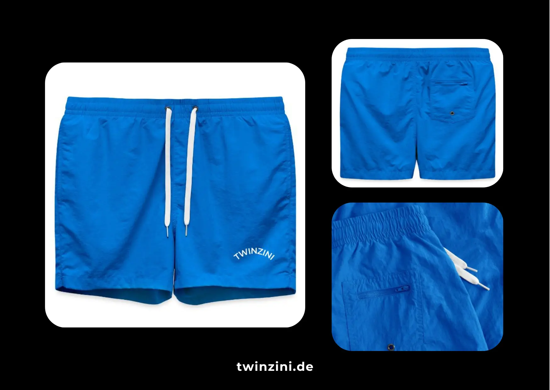 TWINZINI Wave: Herren Badeshorts in Cobalt Blue