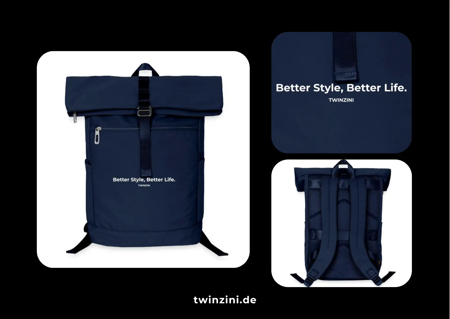 TWINZINI Better Style, Better Life: Business Rucksack in Navy